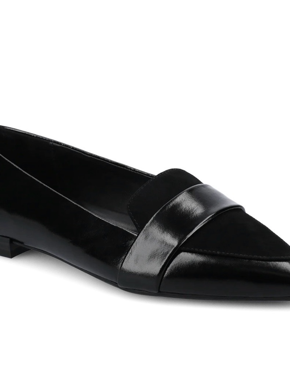 Birdies Sparrow Black Pointed Toe Leather Loafer - Women